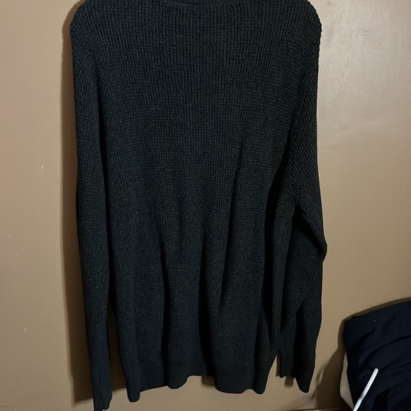 Waffle knit cotton cardigan zipper up pockets - Picture 5 of 6